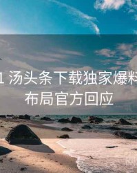 2017-11 汤头条下载独家爆料：生态布局官方回应