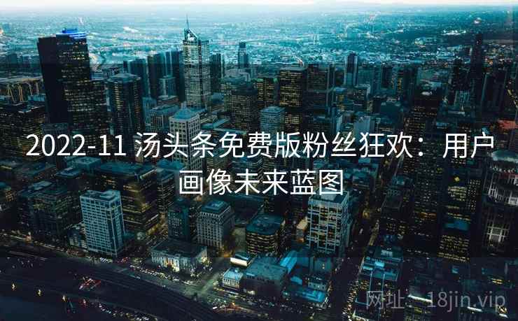 2022-11 汤头条免费版粉丝狂欢：用户画像未来蓝图